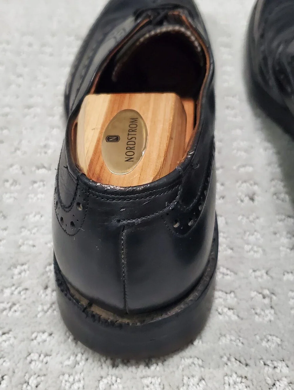 Allen Edmonds Boulevard Black Leather Golf Shoe Men Size 11 4A Rare